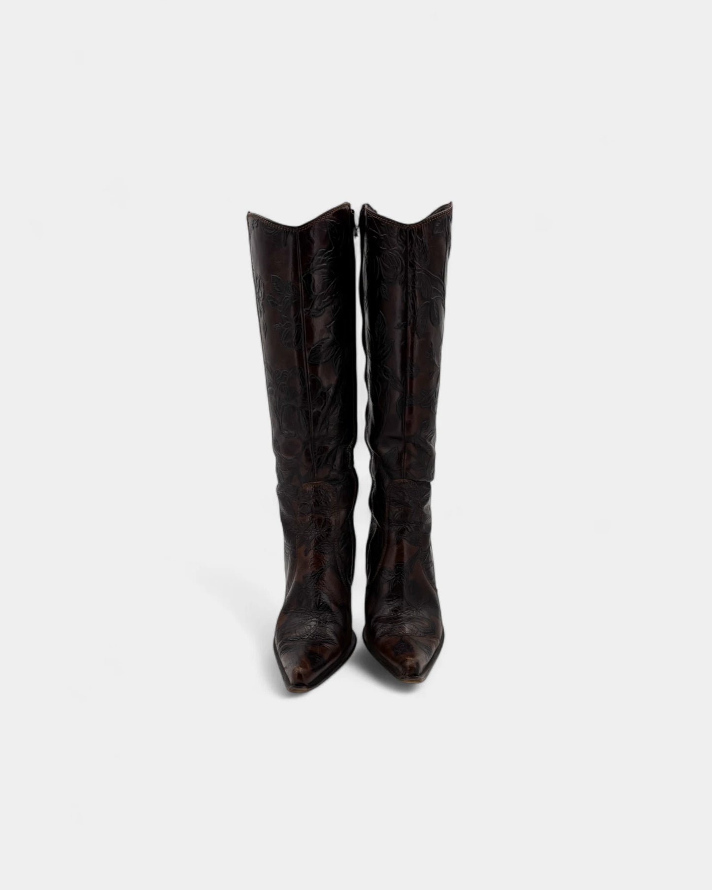 Bottes cuir marron - 38 EU / 7 US