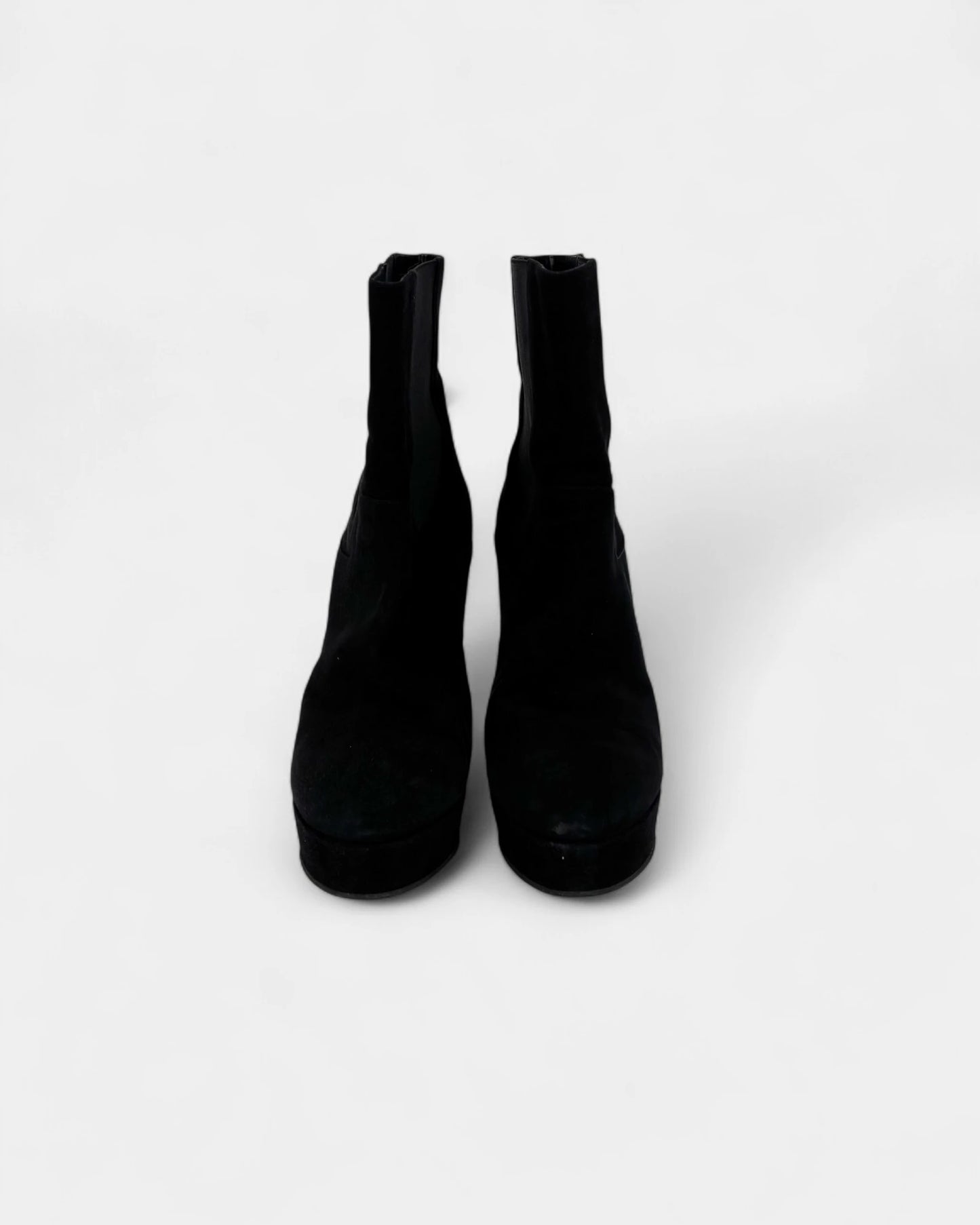 Bottines noires à talons dorés - 38.5 EU / 7.5 US