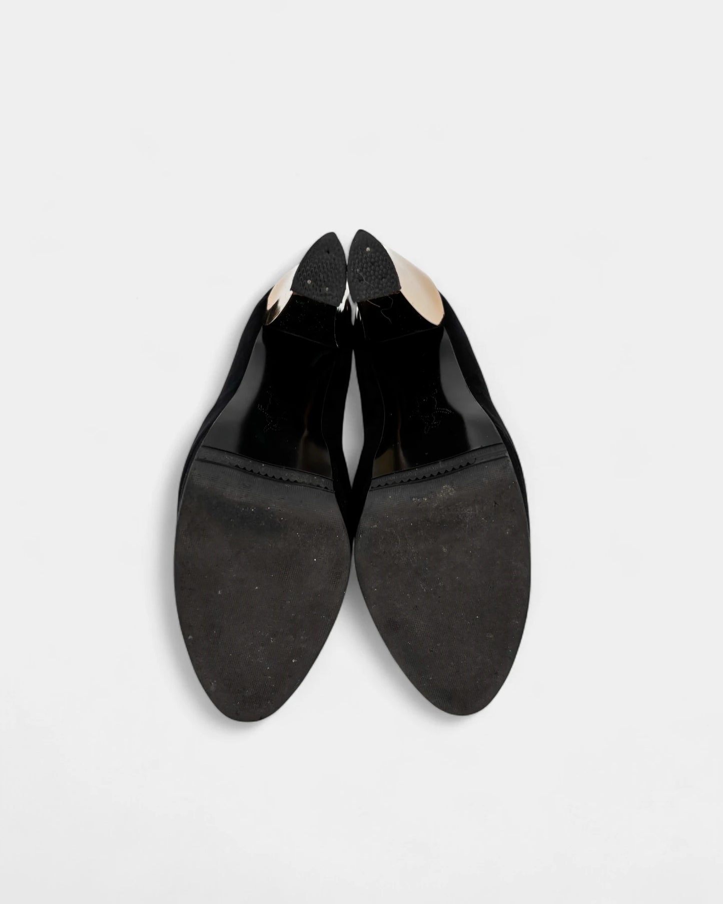 Bottines noires à talons dorés - 38.5 EU / 7.5 US