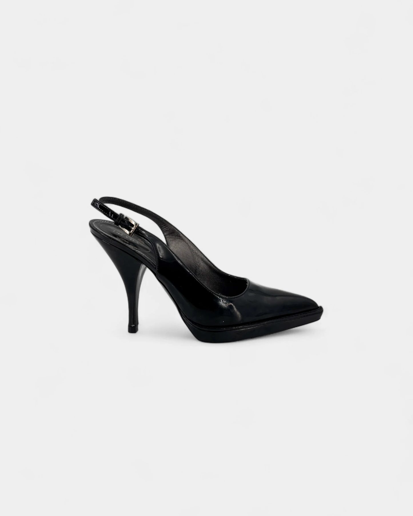 Slingbacks noires vernis - 36.5 EU / 5.5 US
