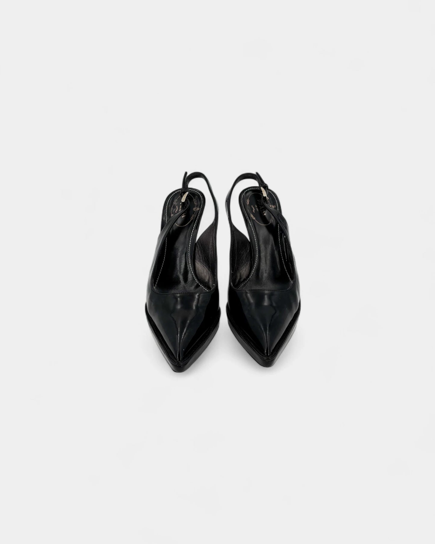 Slingbacks noires vernis - 36.5 EU / 5.5 US