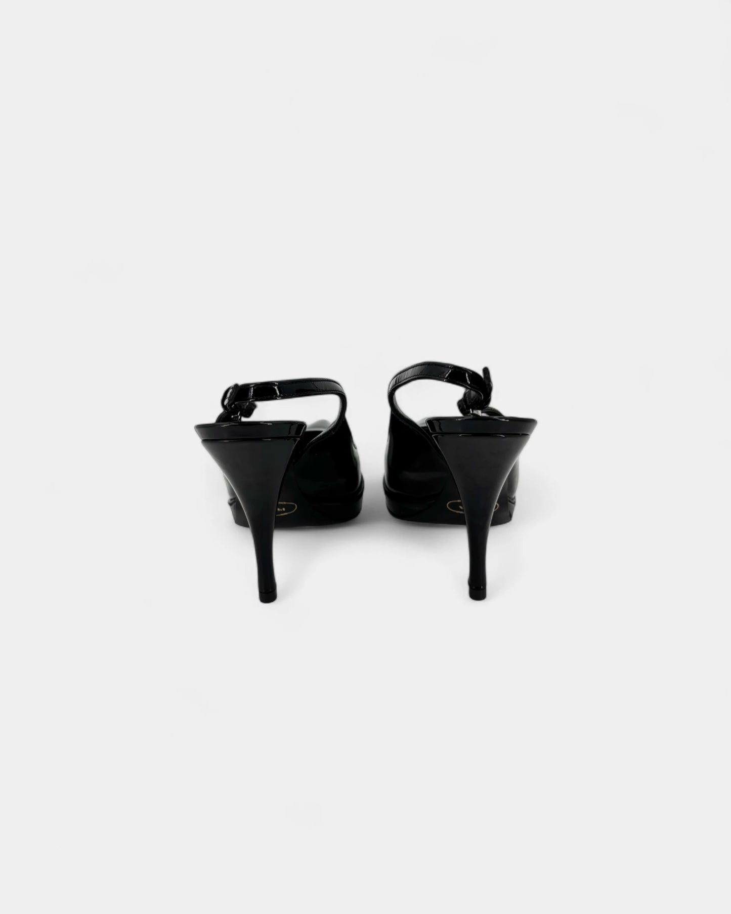 Slingbacks noires vernis - 36.5 EU / 5.5 US