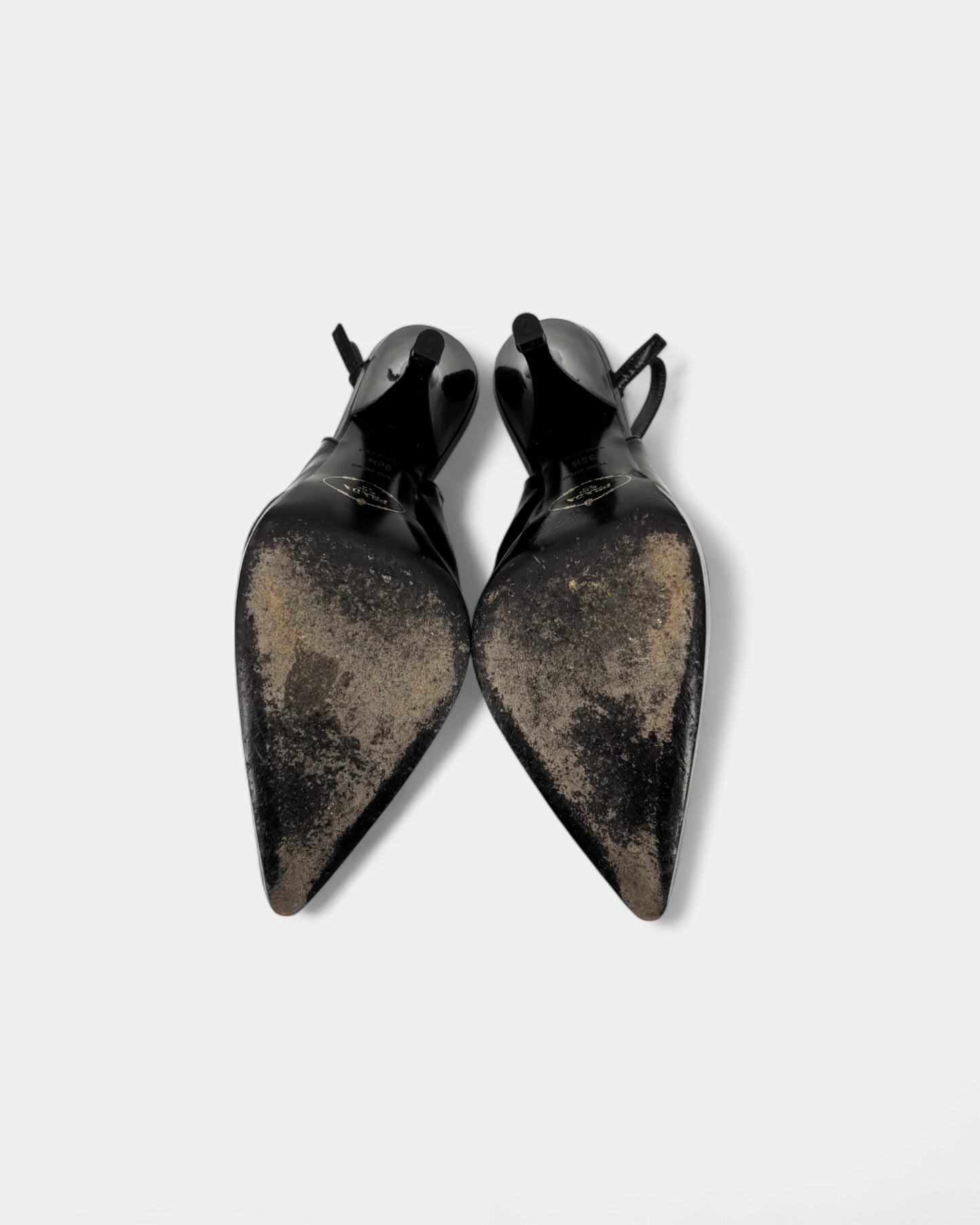 Slingbacks noires vernis - 36.5 EU / 5.5 US