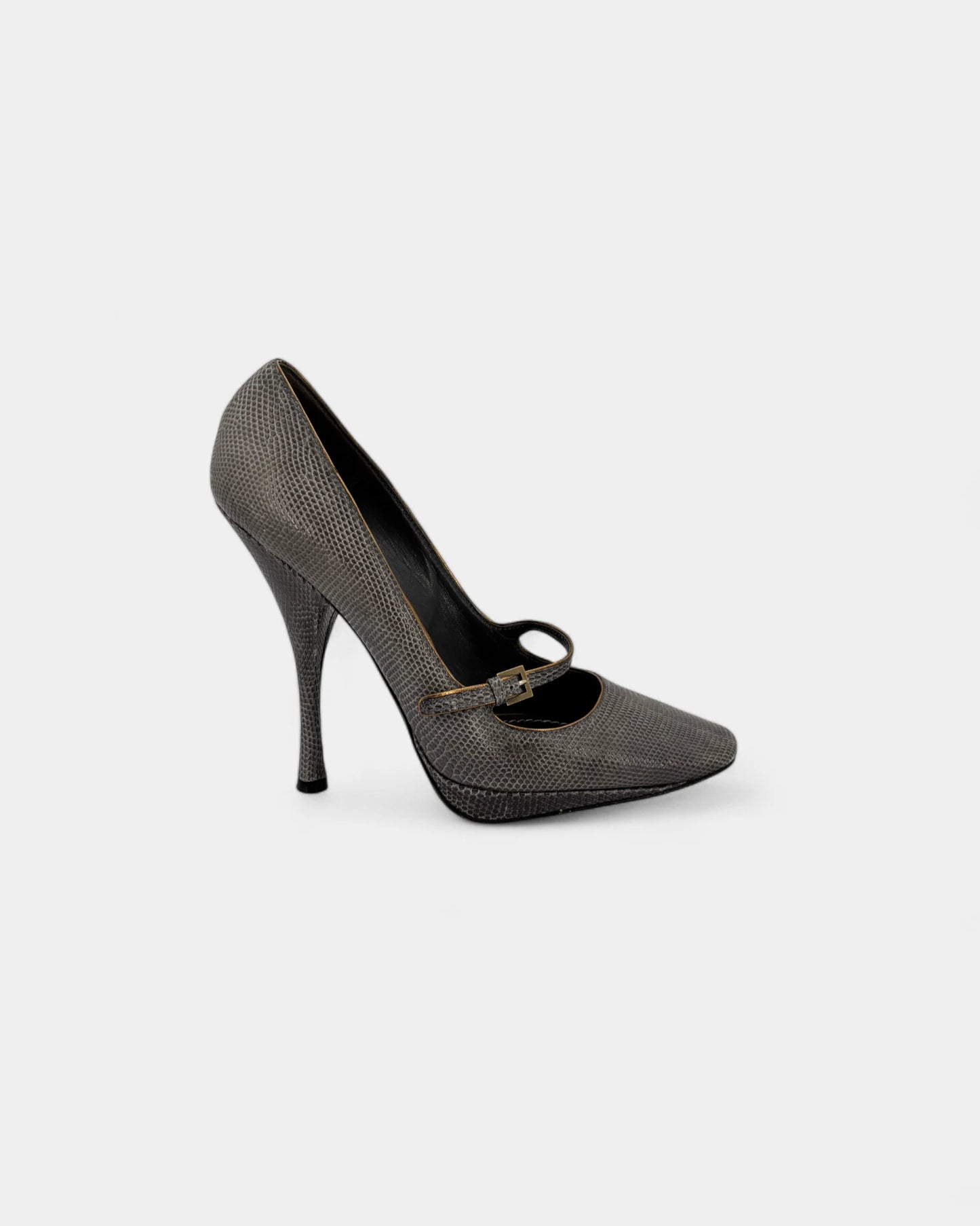 Escarpins gris en cuir - 38 EU / 7 US