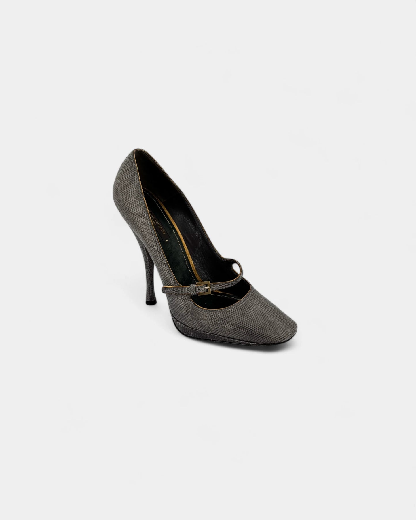 Escarpins gris en cuir - 38 EU / 7 US