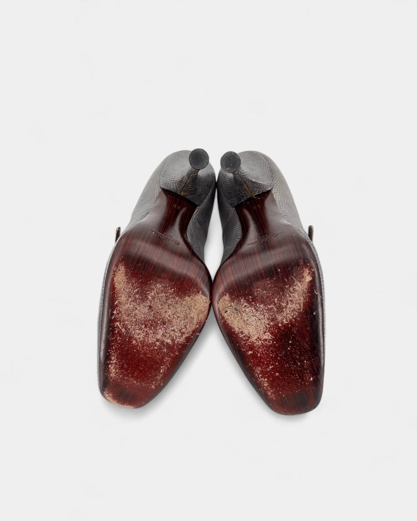 Escarpins gris en cuir - 38 EU / 7 US