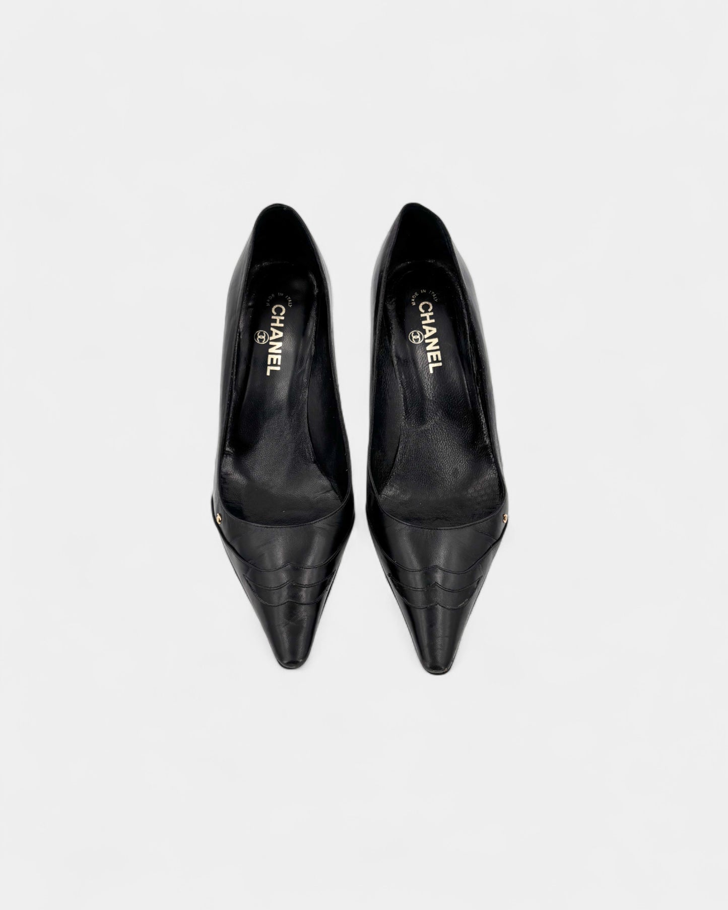 Escarpins en cuir noir