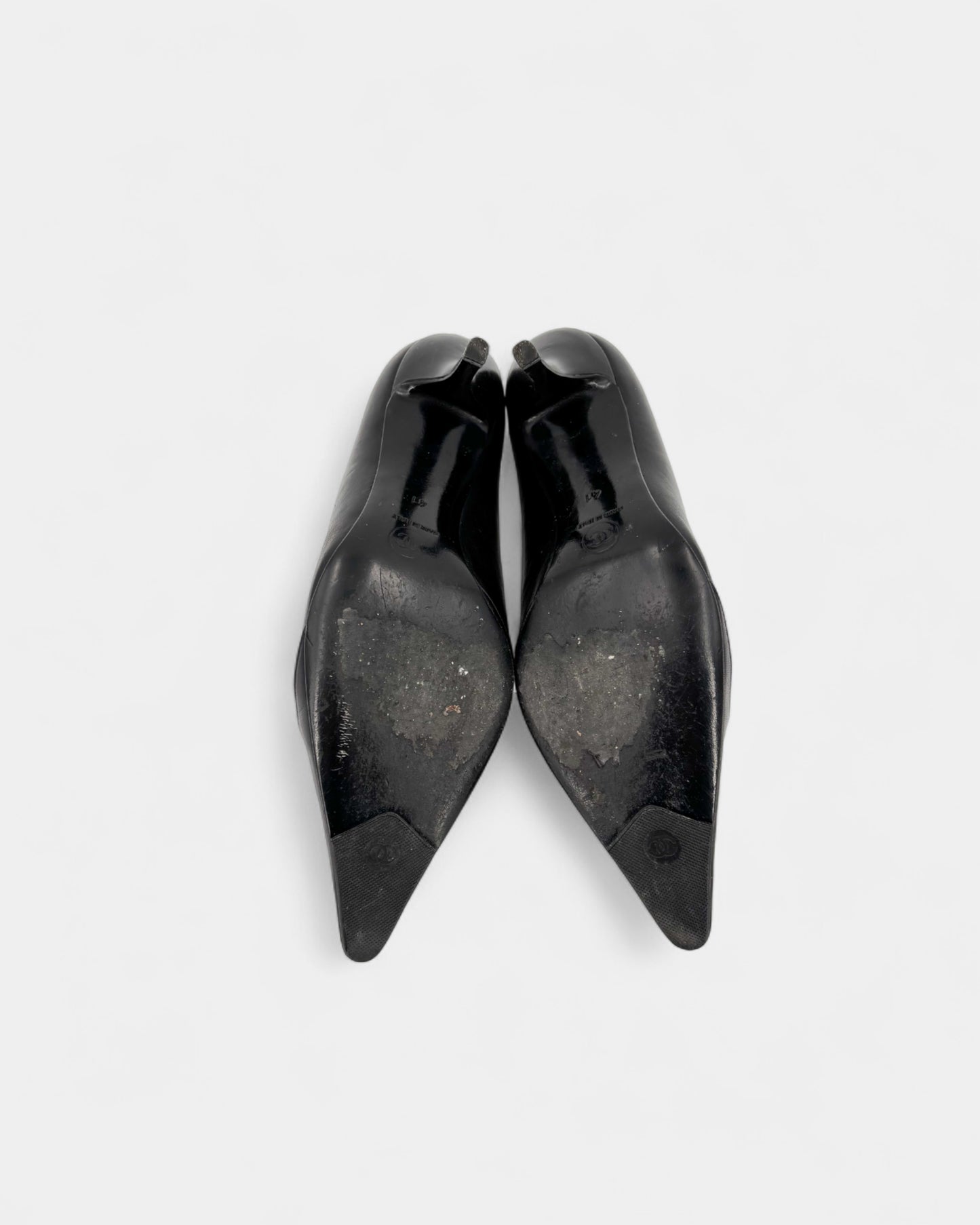 Escarpins en cuir noir