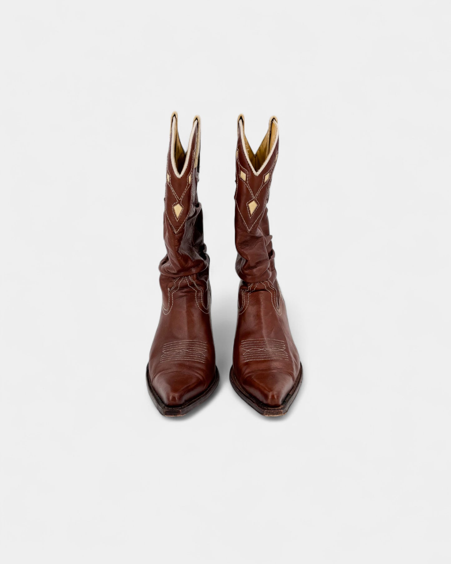 Bottes en cuir style western