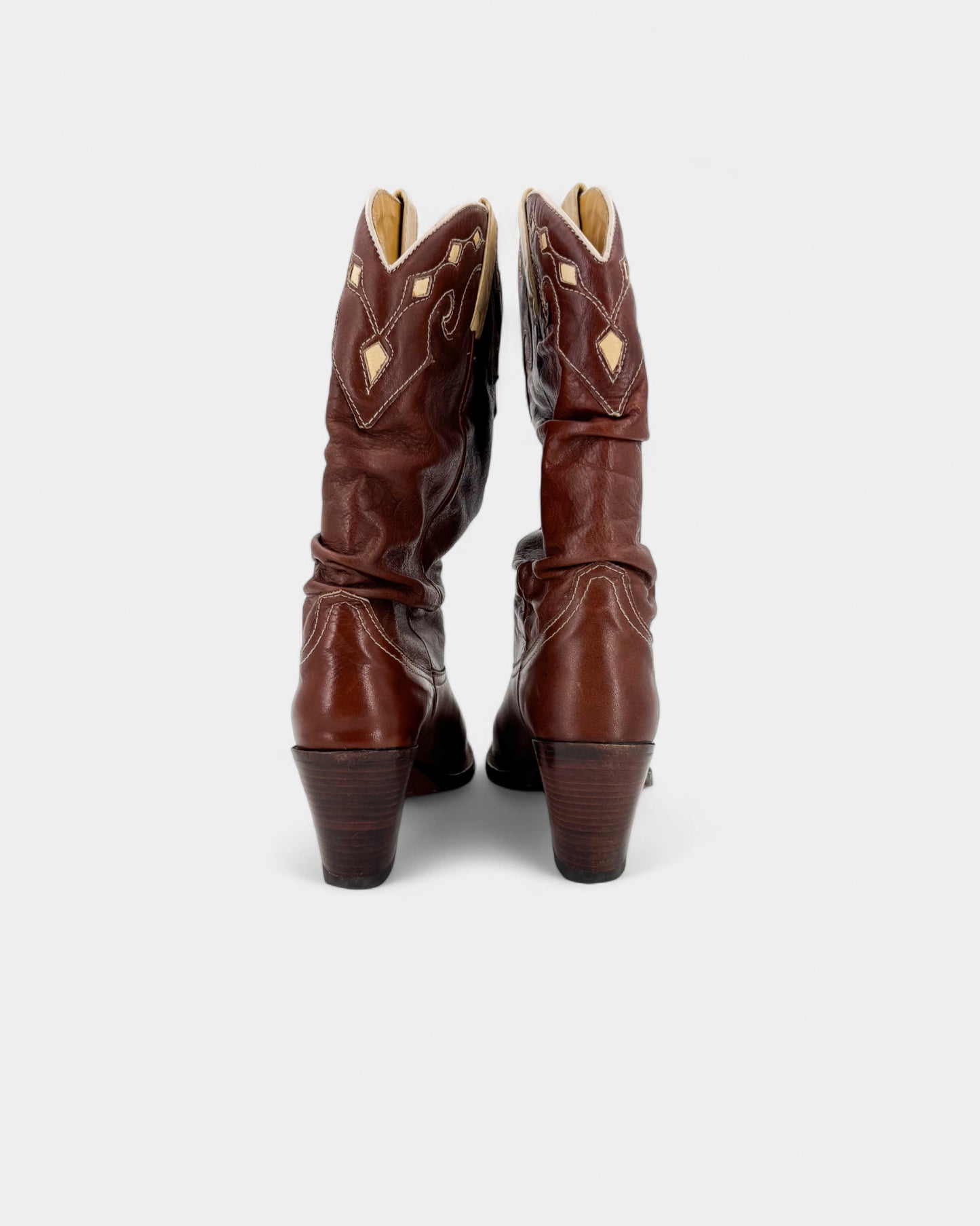 Bottes en cuir style western