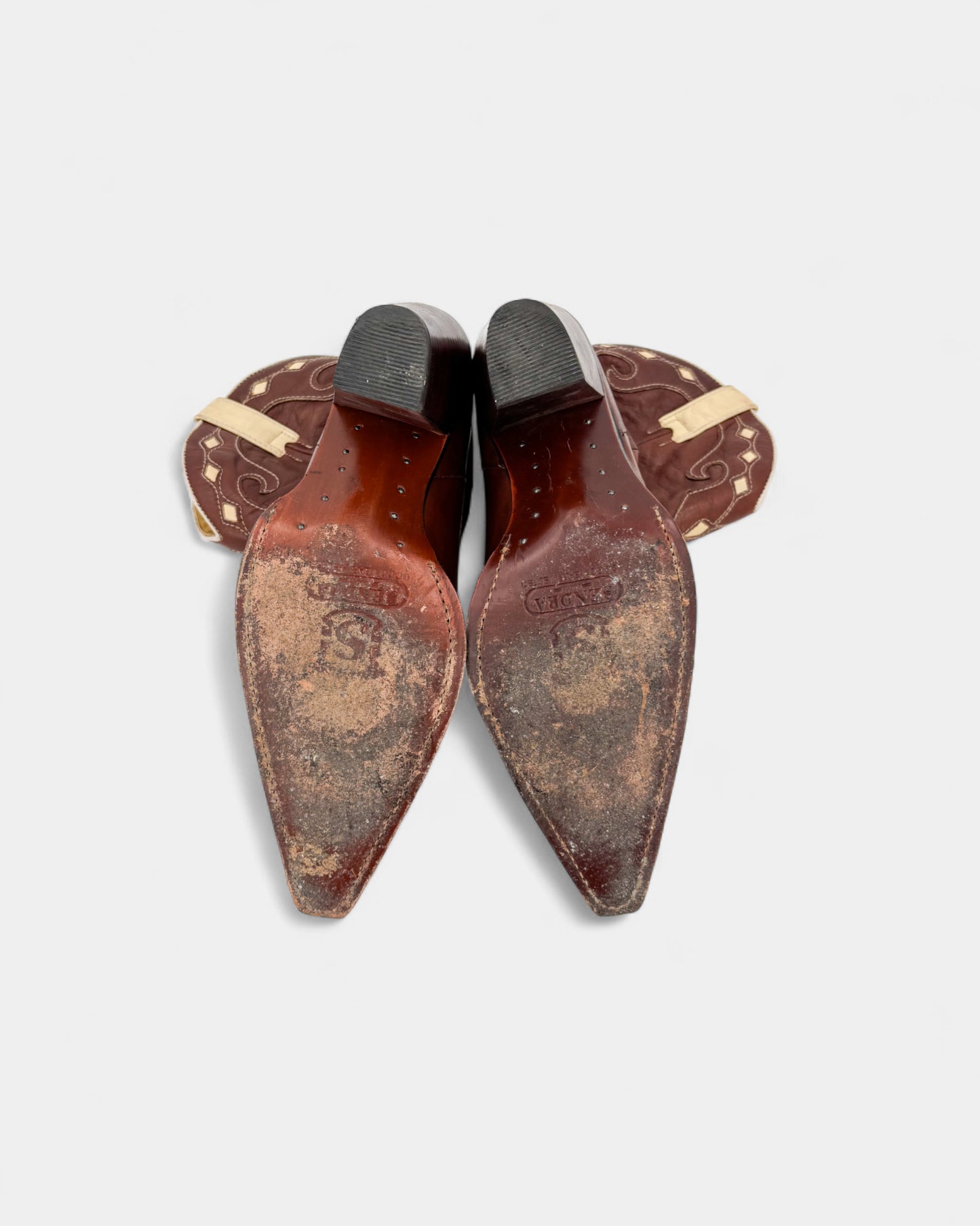 Bottes en cuir style western