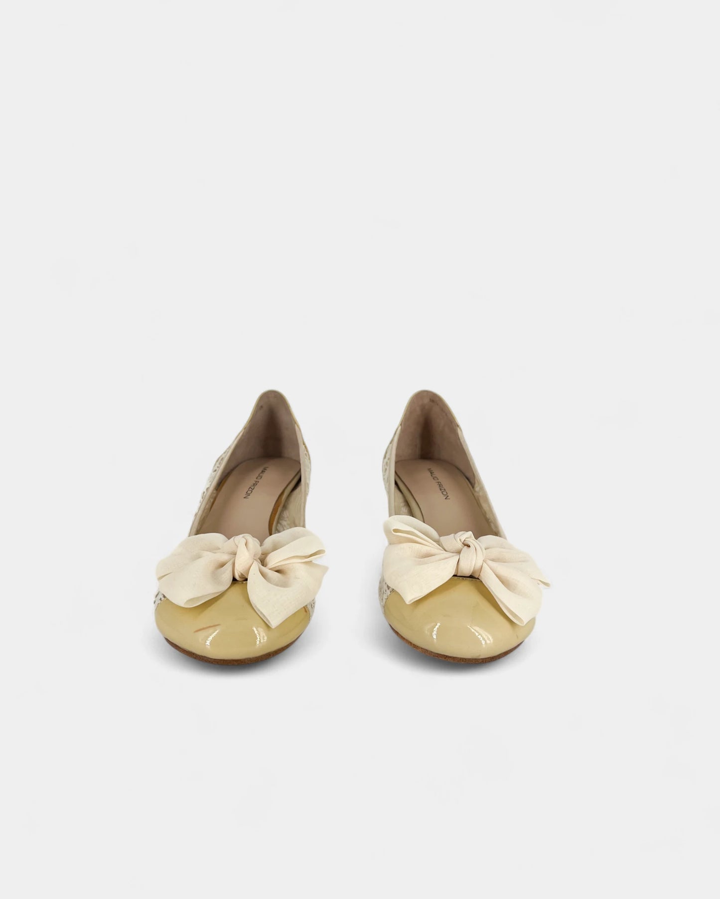 Ballerines blanches à talons - 40 EU / 9 US