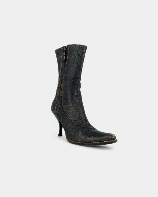 Bottines en cuir effet vieilli - 35.5 EU / 4.5 US