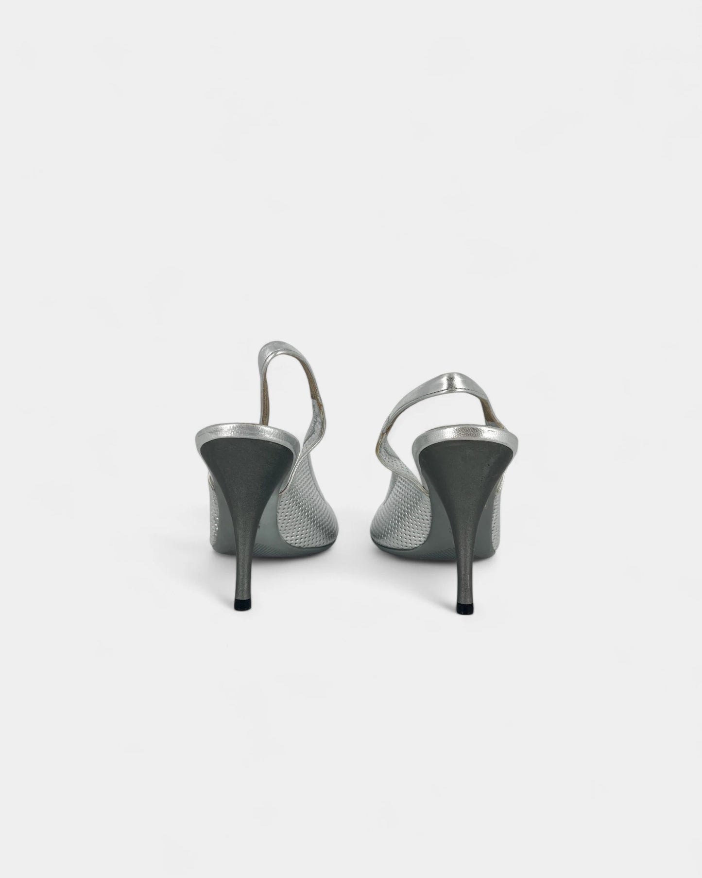 Slingbacks argentées - 38.5 EU / 7.5 US