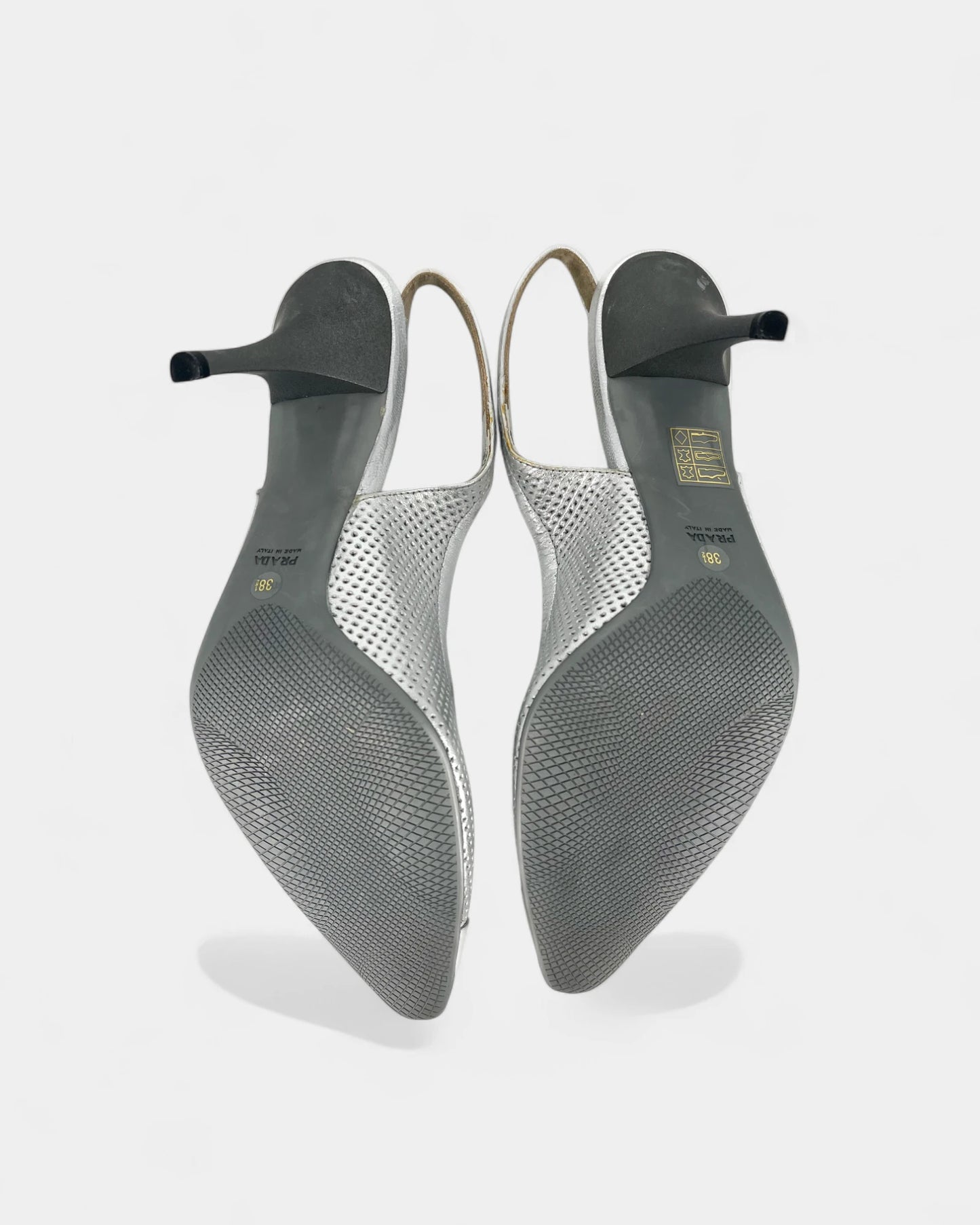 Slingbacks argentées - 38.5 EU / 7.5 US