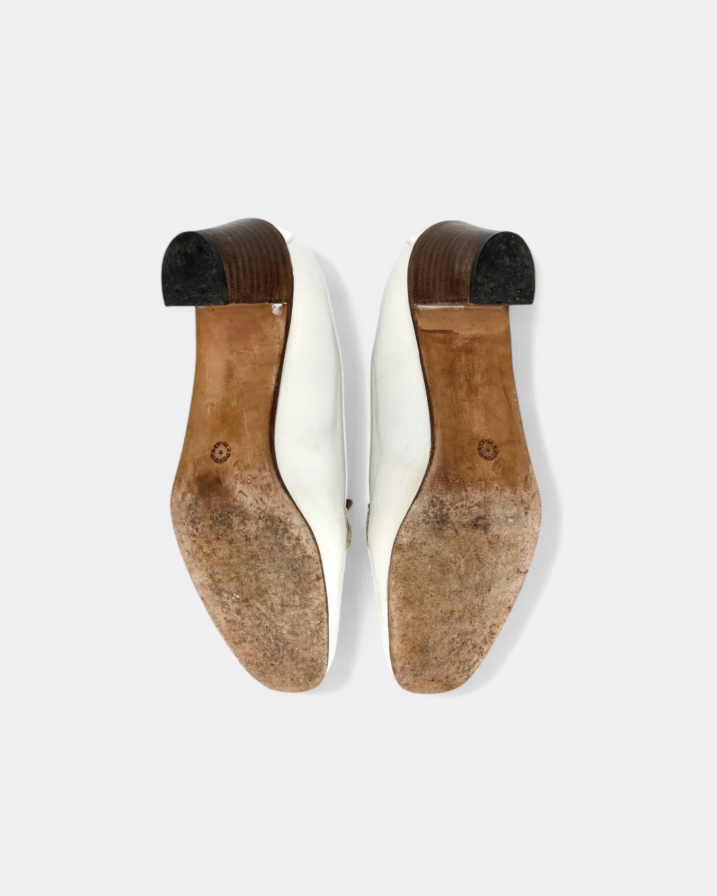 Mocassins blancs à talons - 34.5 EU / 3.5 US