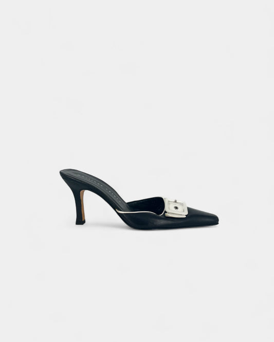 Mules noires et blanches - 37 EU / 6 US
