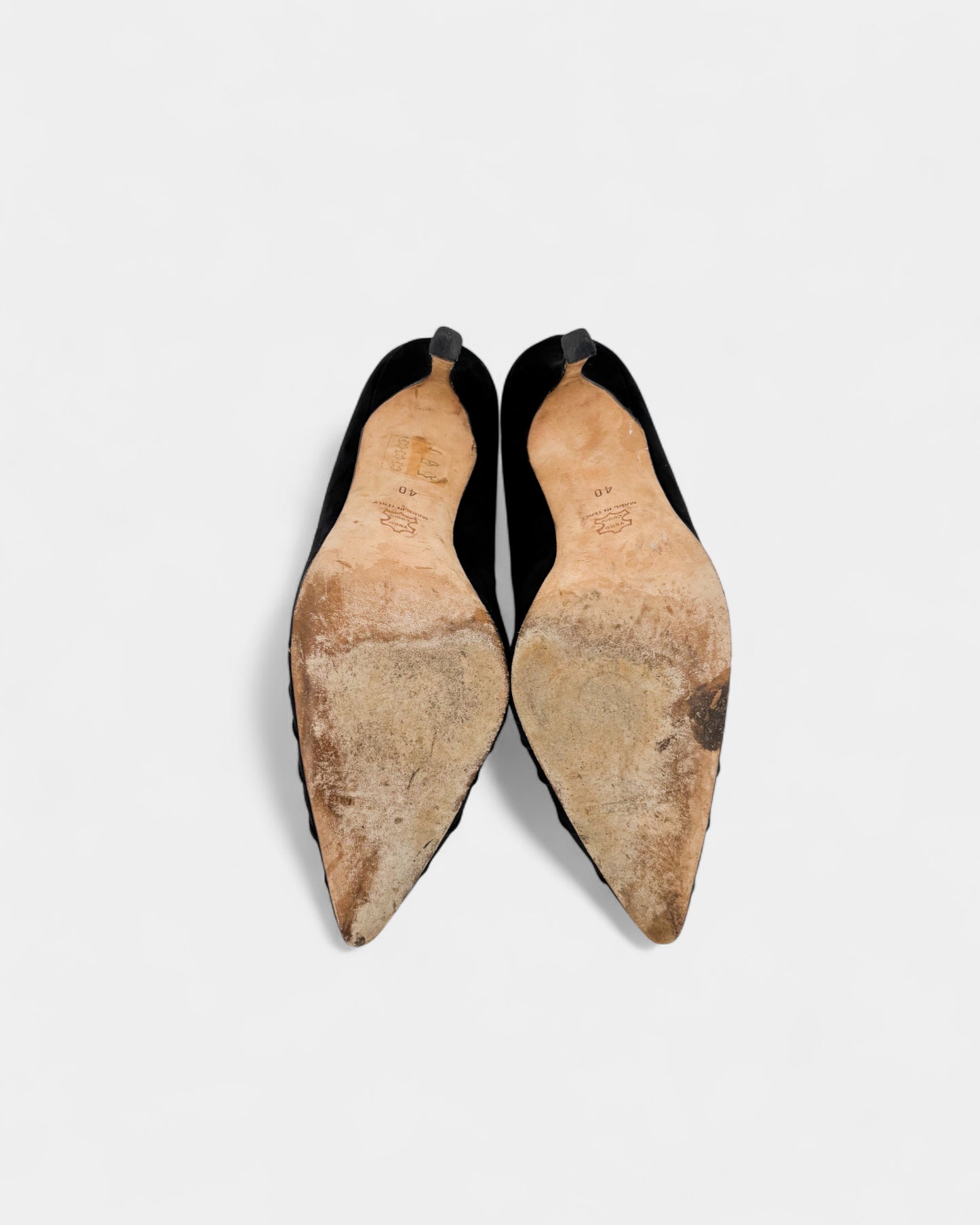 Escarpins en daim noir