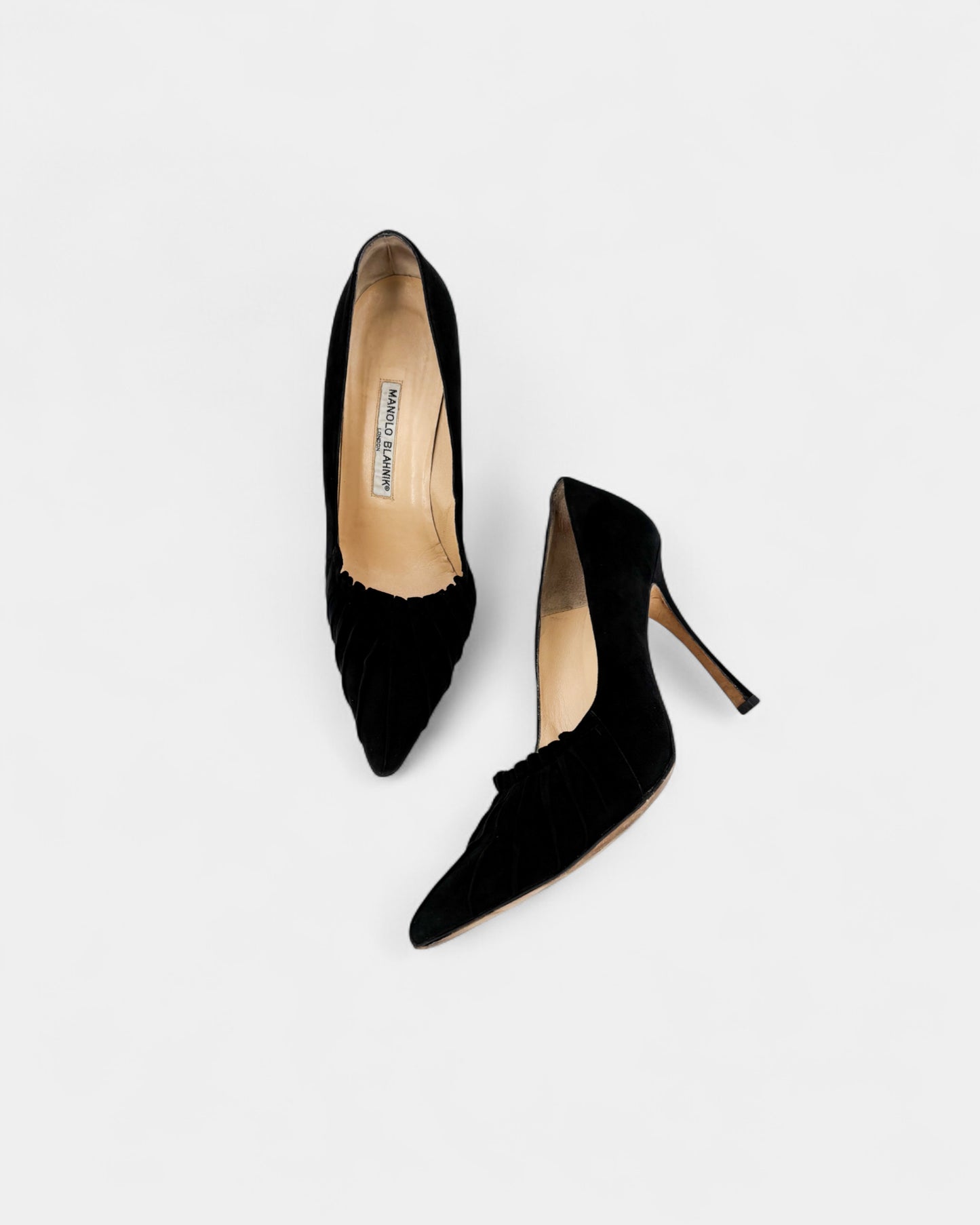 Escarpins en daim noir