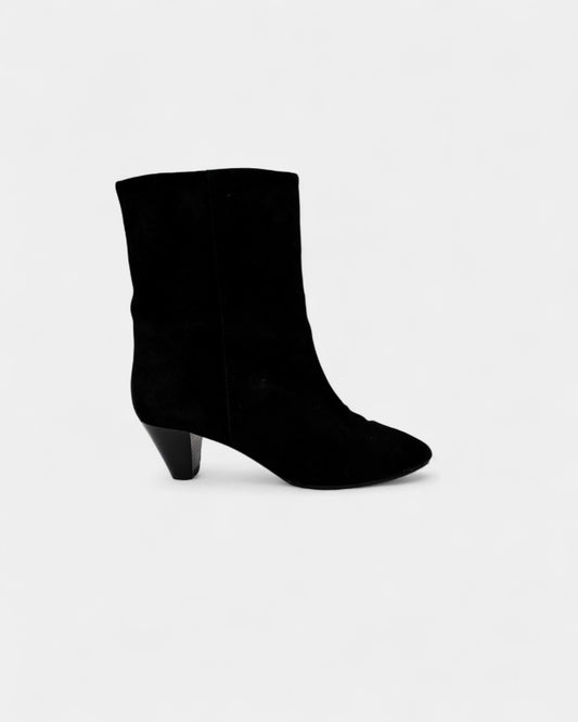 Bottines en daim noir