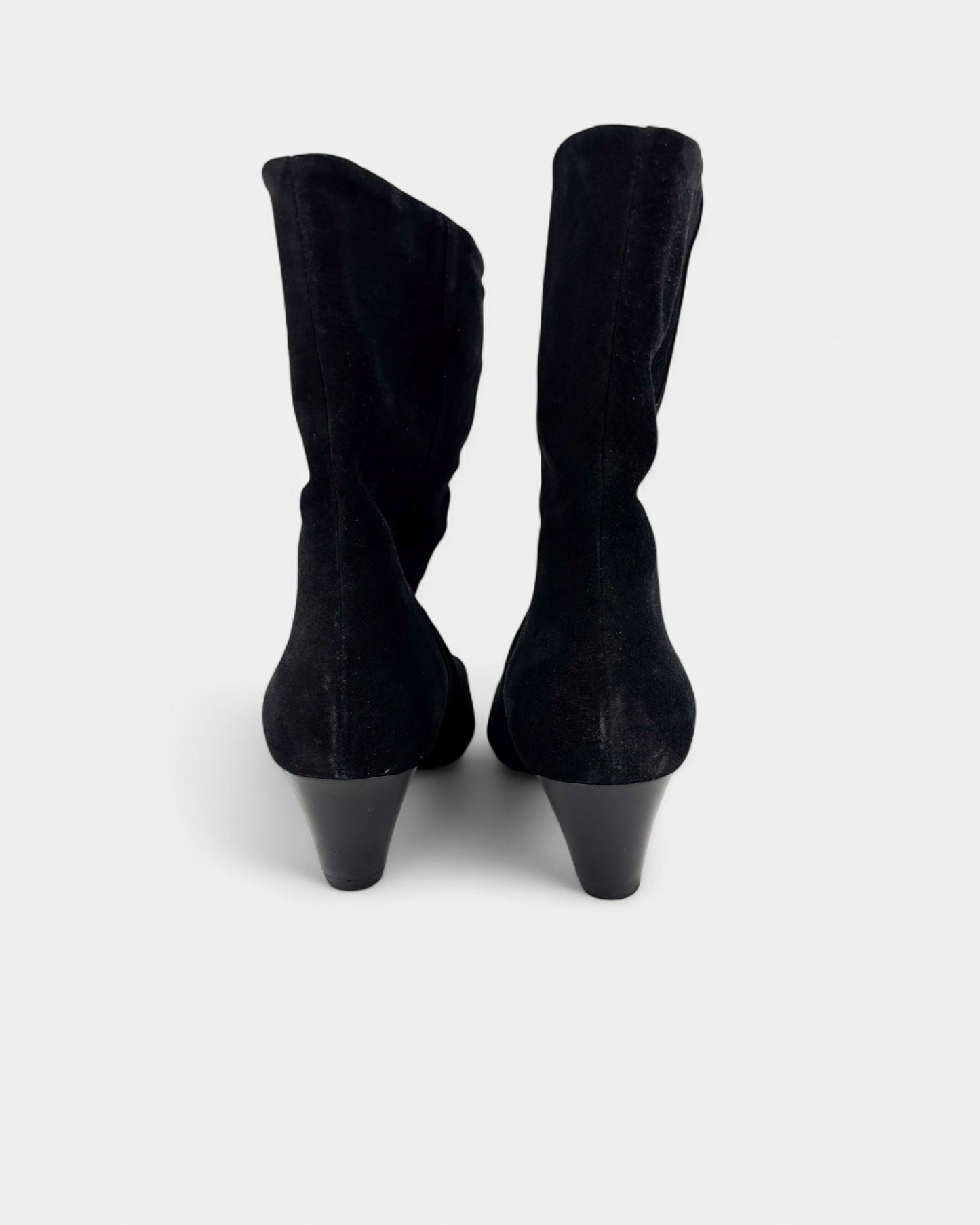 Bottines en daim noir