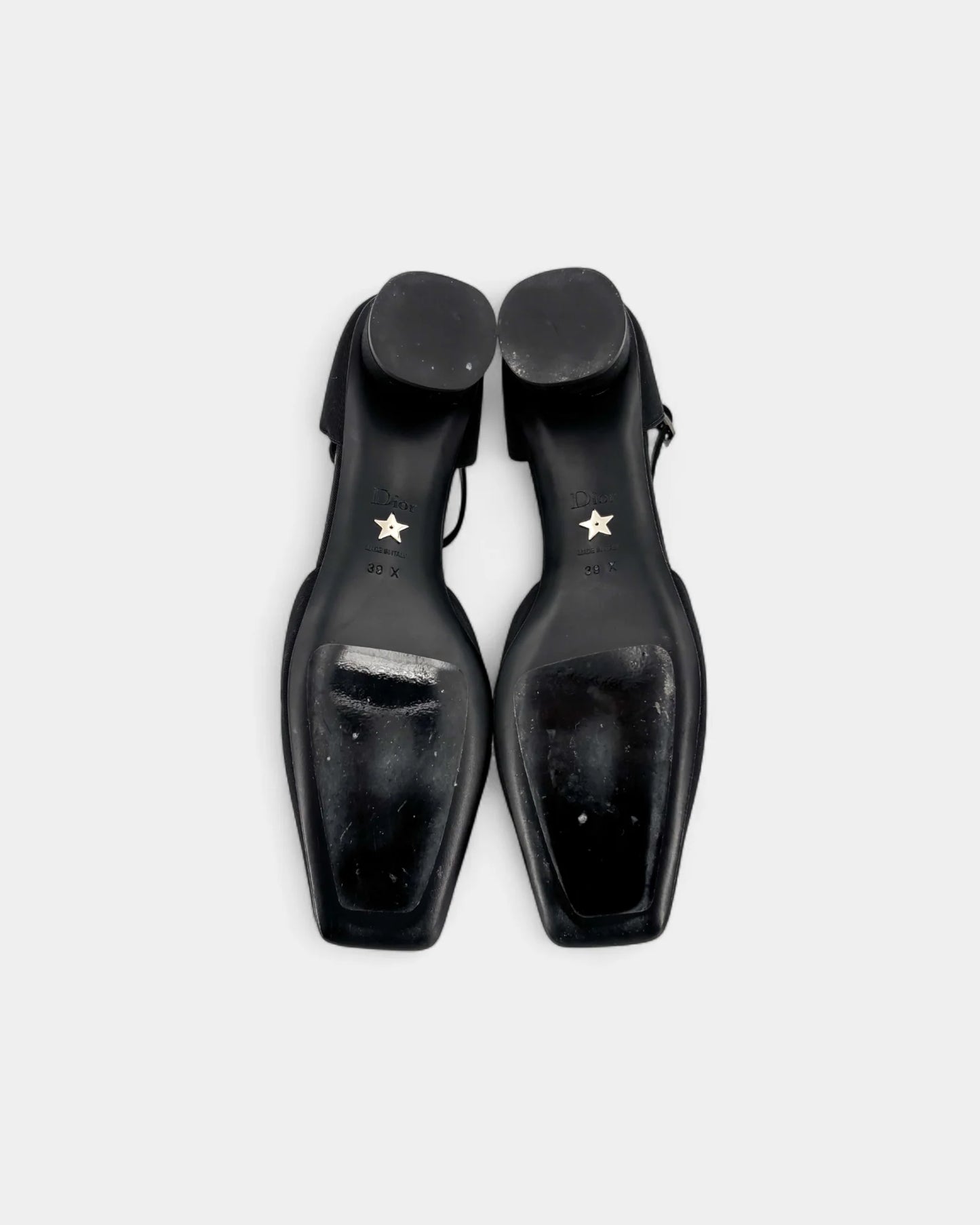 Escarpins en tissu technique et perles appliquées