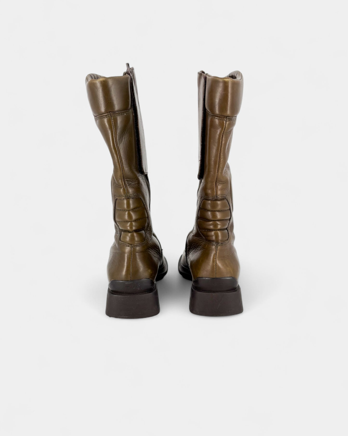 Bottes de biker kaki