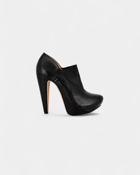 Escarpins noirs compensés