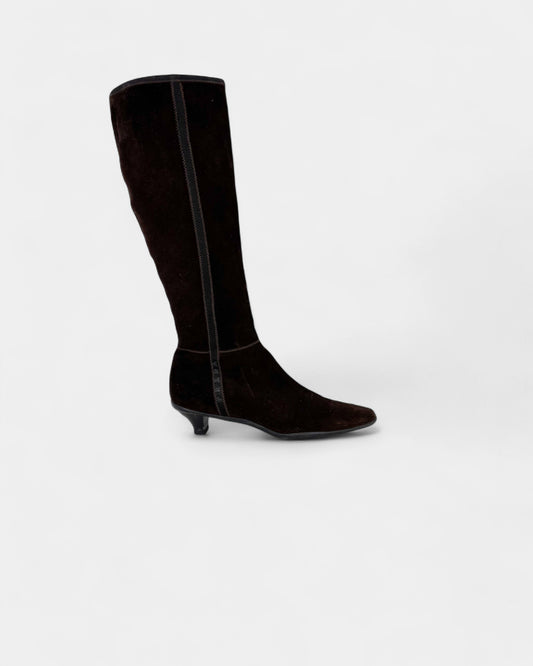 Bottes en daim marron