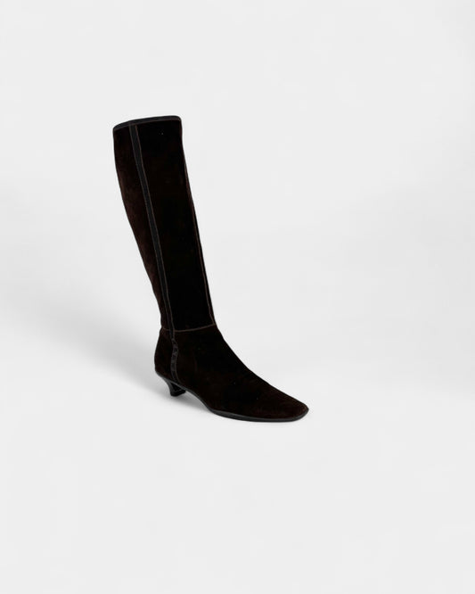 Bottes en daim marron