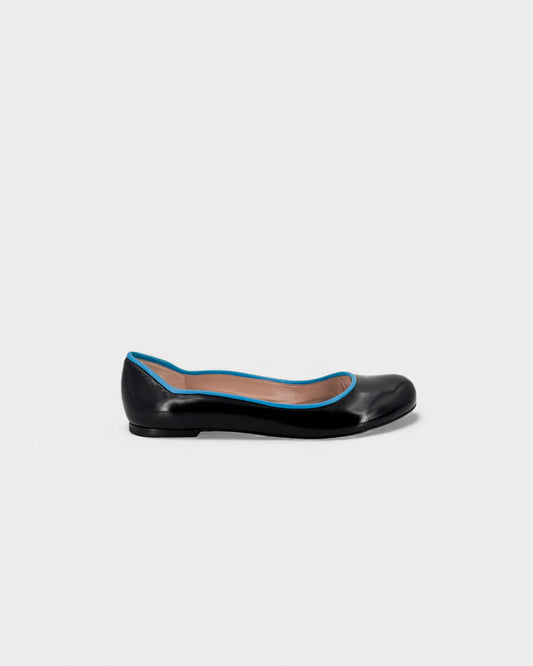 Ballerines noires bord bleu