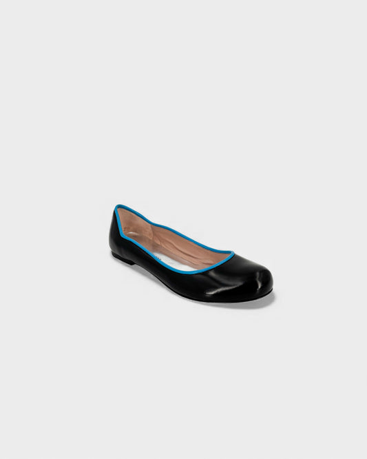 Ballerines noires bord bleu