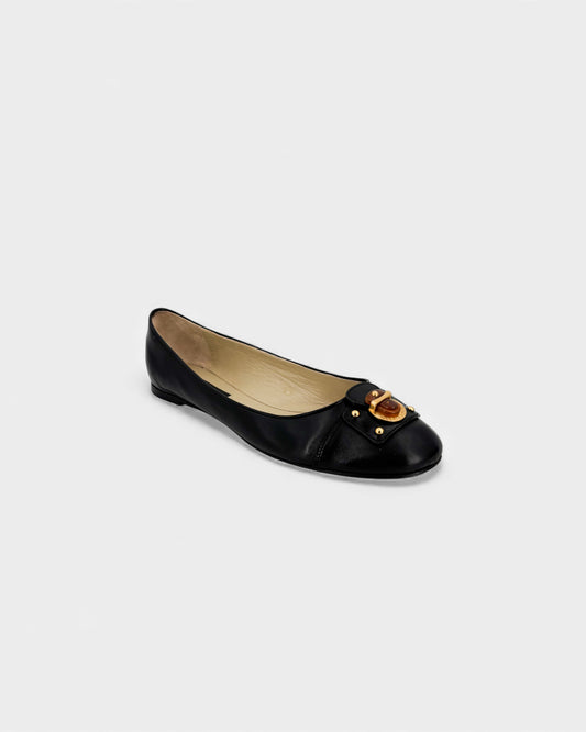 Ballerines cuir noir