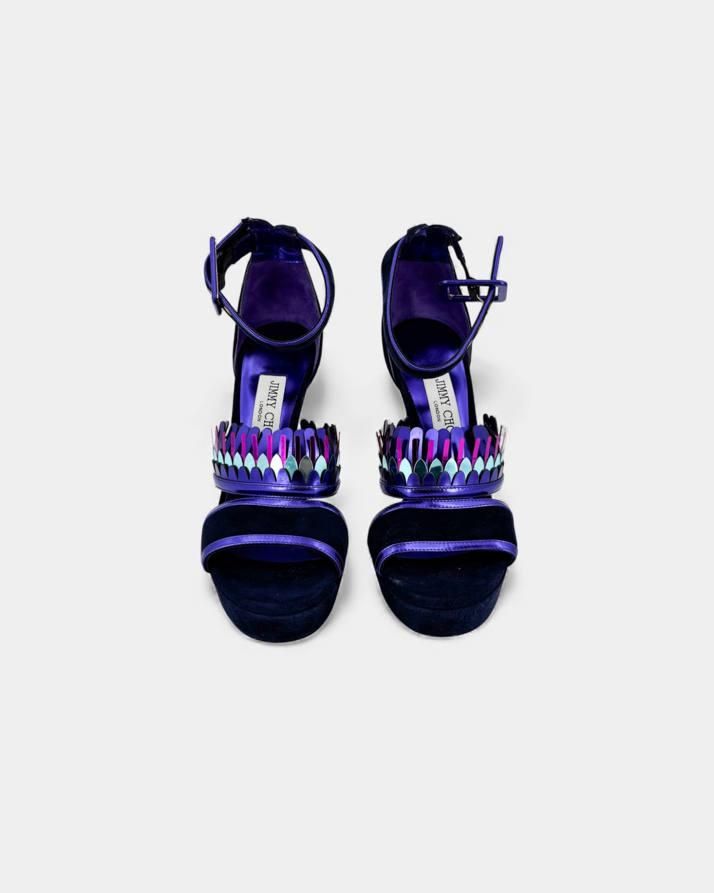 Sandales en daim violet