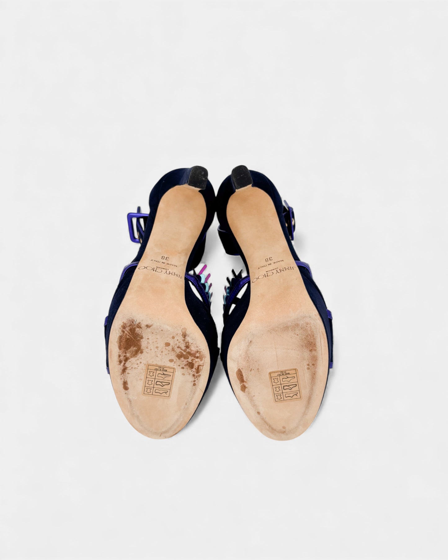 Sandales en daim violet