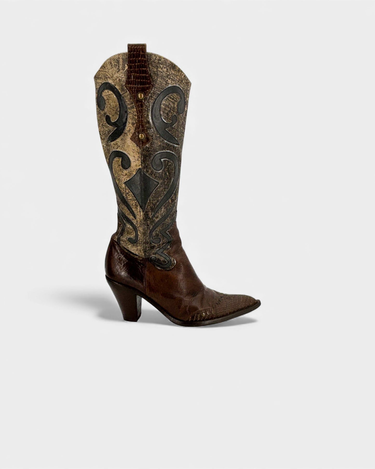 Bottes en cuir marron