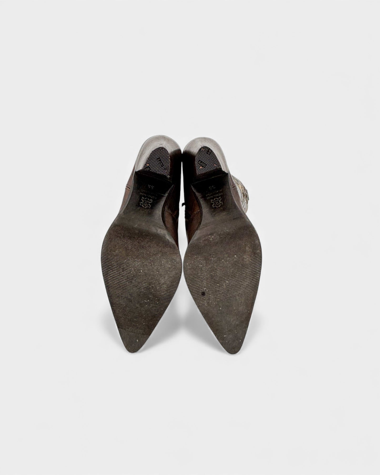 Bottes en cuir marron