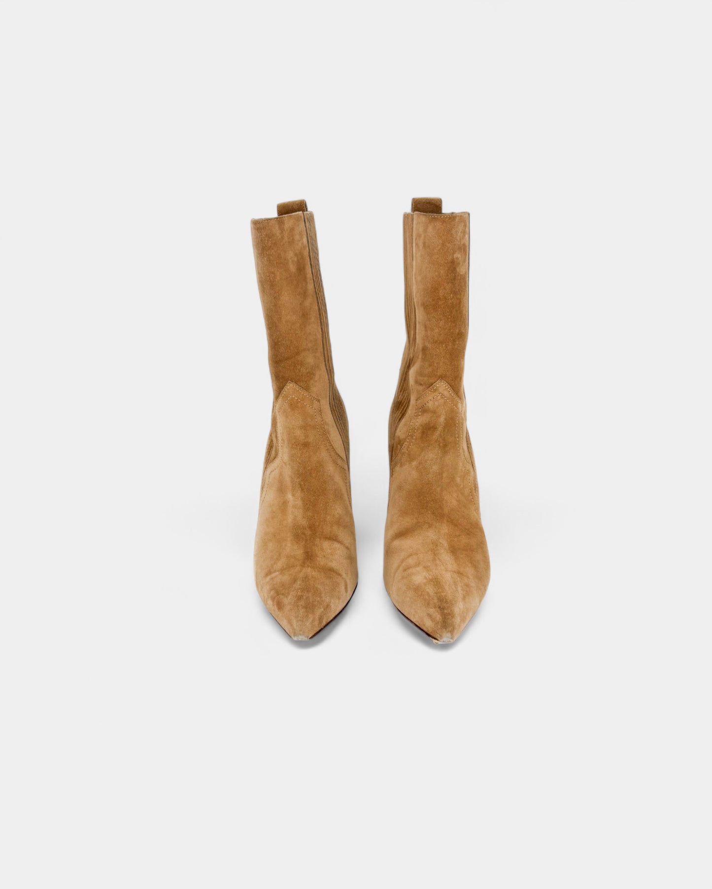 Bottines en daim marron