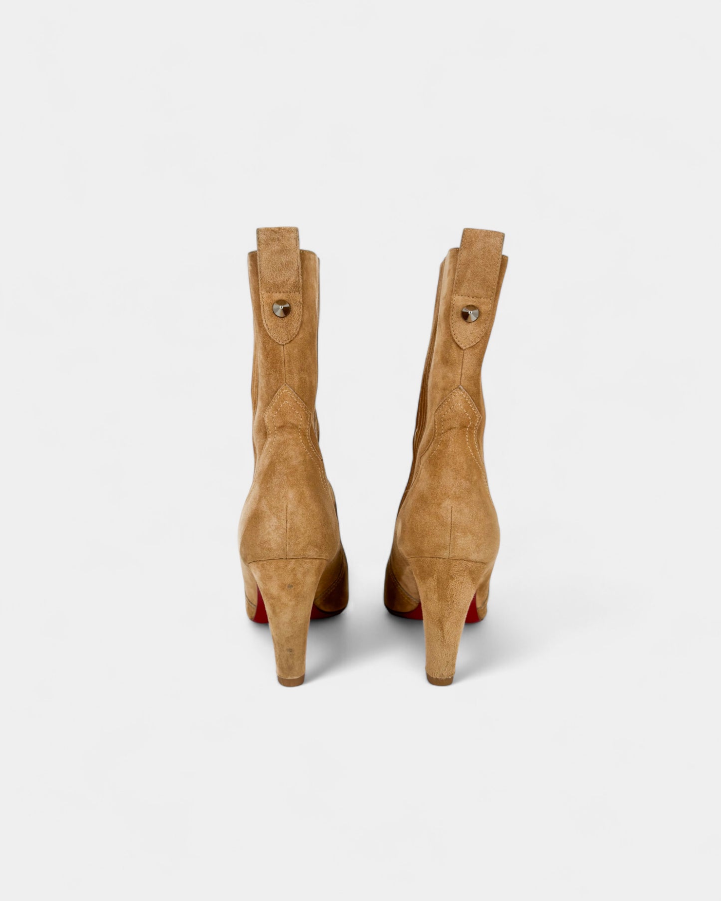 Bottines en daim marron