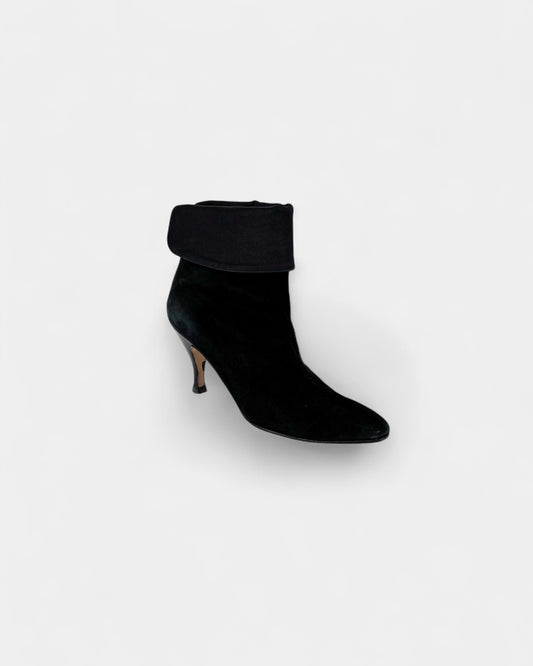 Bottines en daim noir