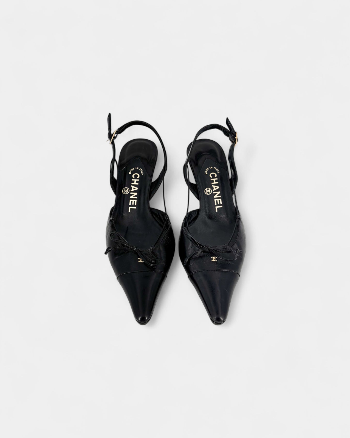 Slingbacks logo doré