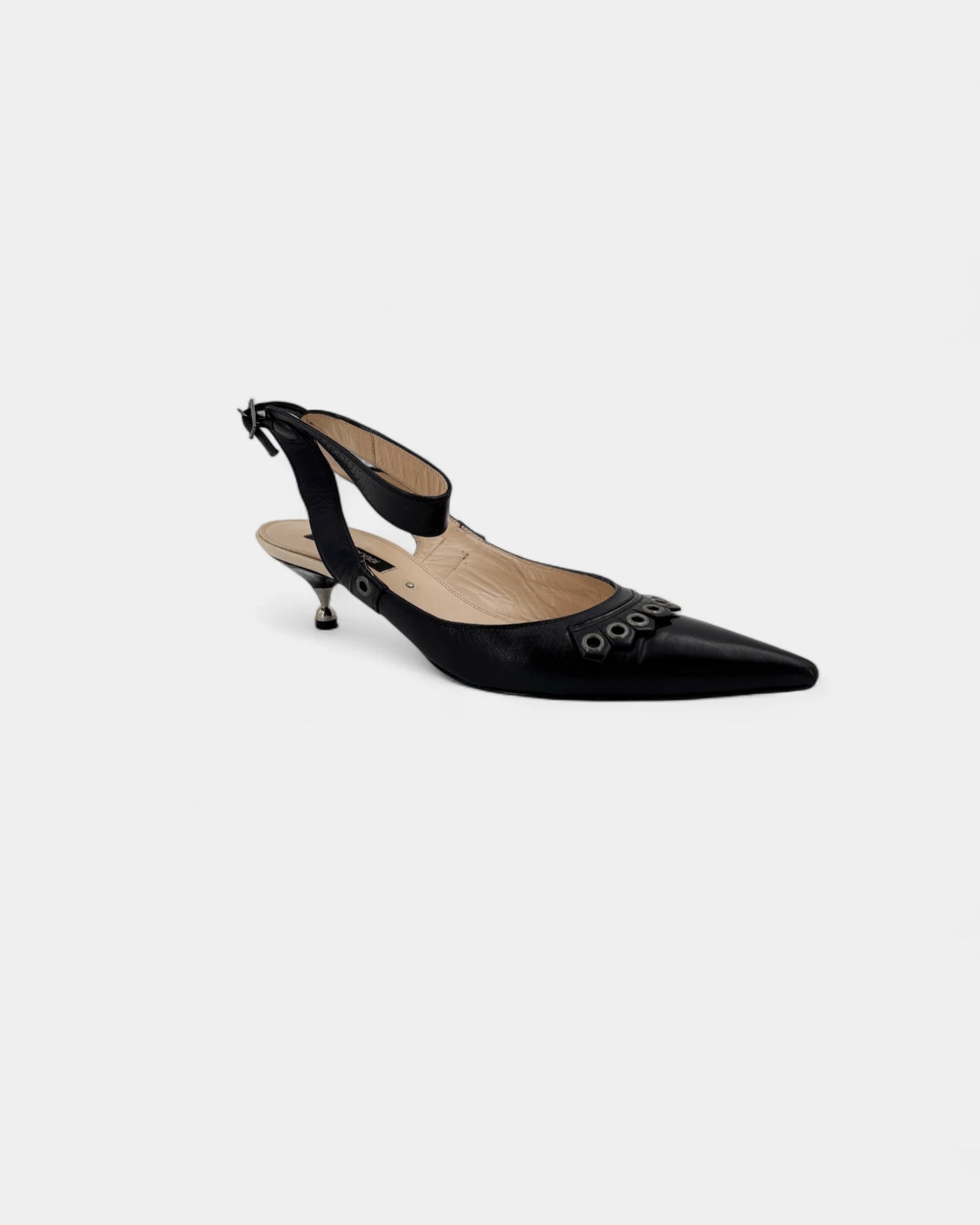Slingbacks noirs - 38,5 EU / 7,5 US