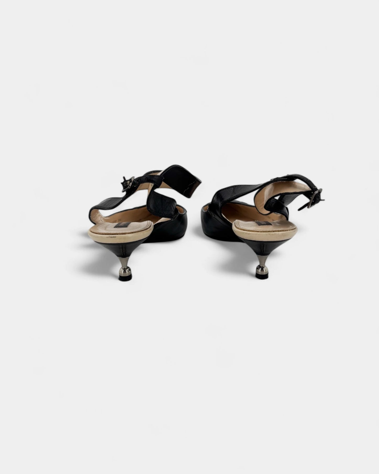 Slingbacks noirs - 38,5 EU / 7,5 US