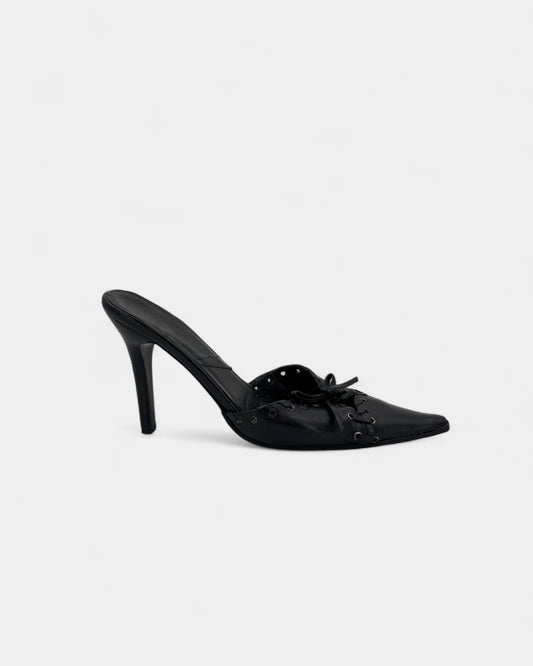 Mules à talons noires - 37.5 EU / 6.5 US