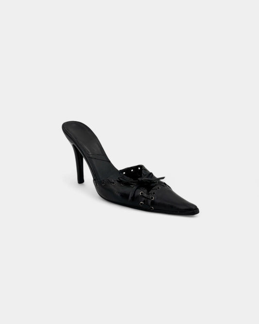 Mules à talons noires - 37.5 EU / 6.5 US