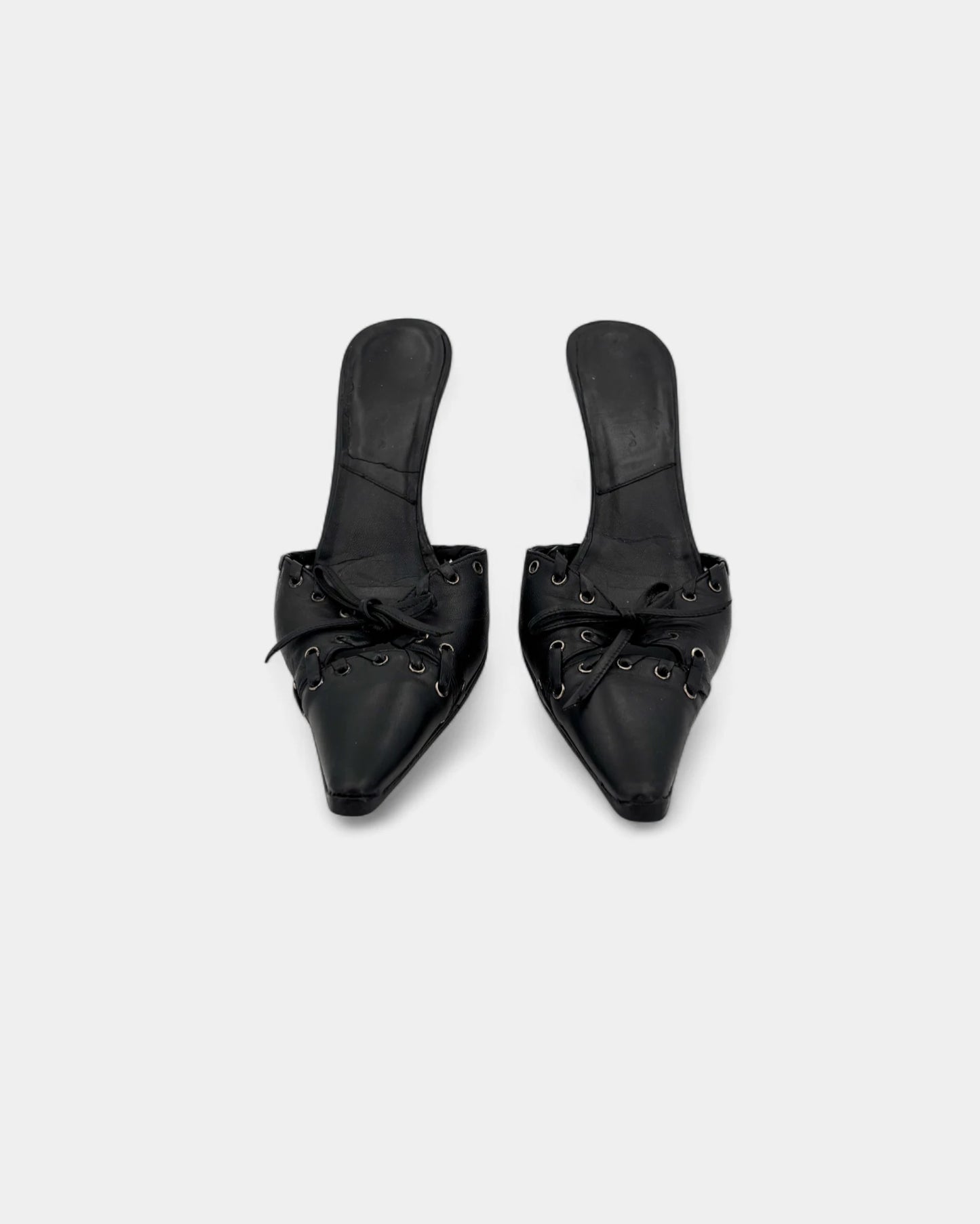 Mules à talons noires - 37.5 EU / 6.5 US