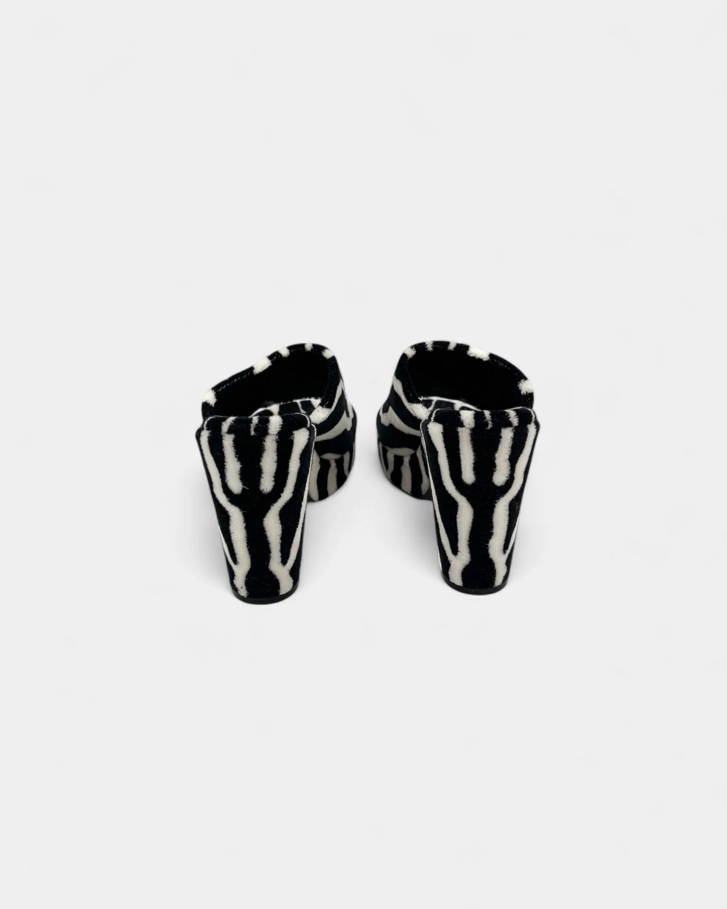 Mules à talons zébrées - 41 EU / 10 US