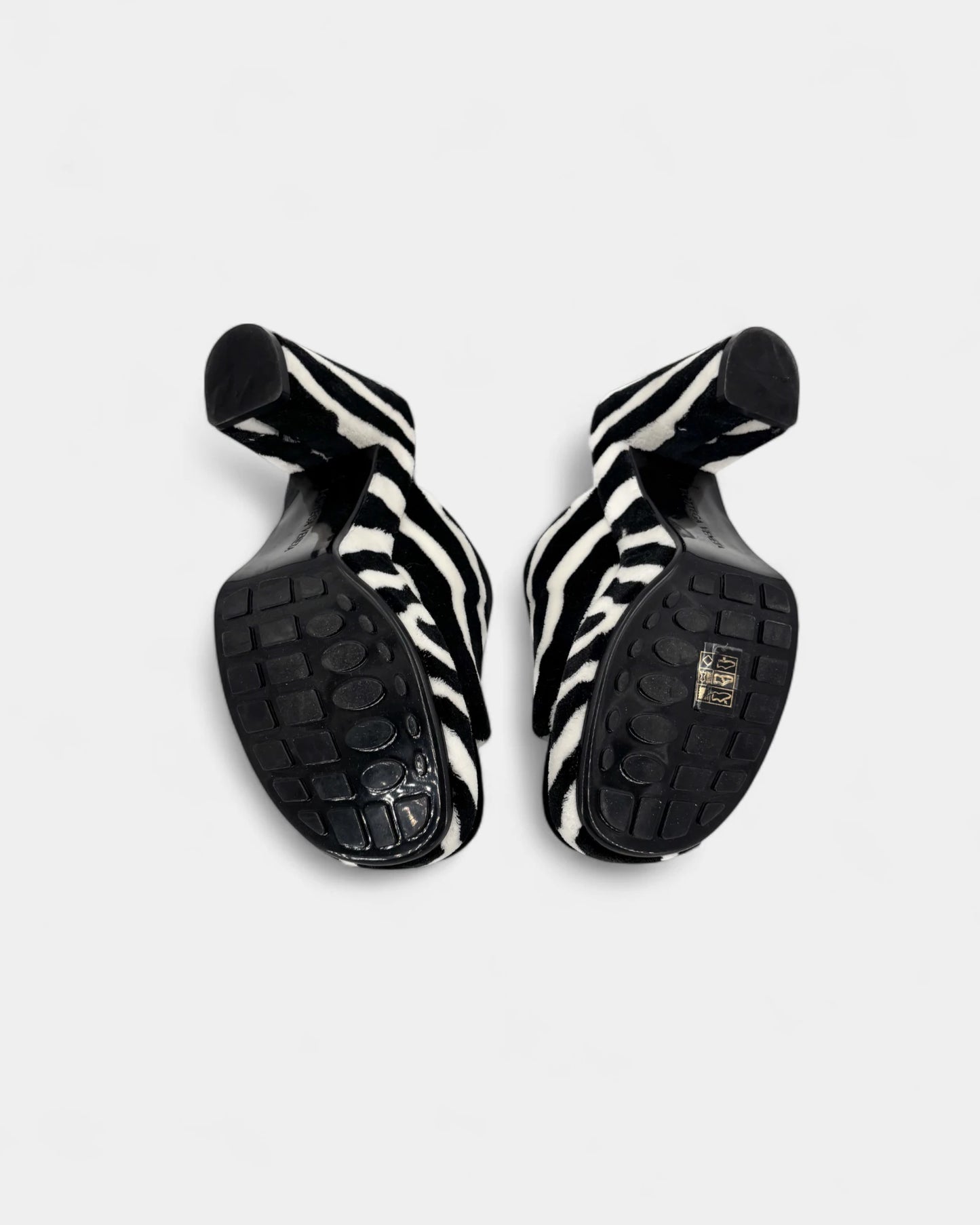 Mules à talons zébrées - 41 EU / 10 US