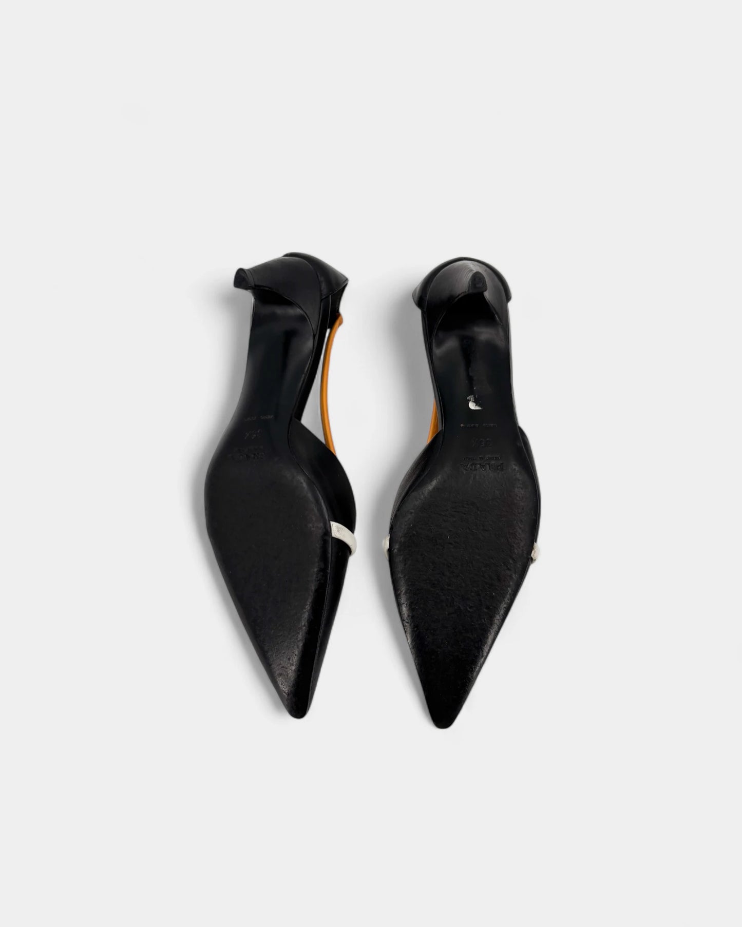 Escarpins noirs et oranges - 35.5 EU / 4.5 US