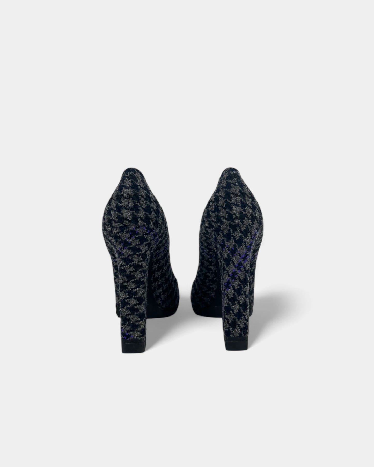 Escarpins gris à carreaux - 39 EU / 8 US